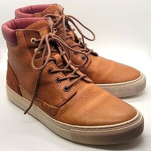 PANTOFOLA d'ORO sz9 Italian Handmade Leather Hightop Sneaker